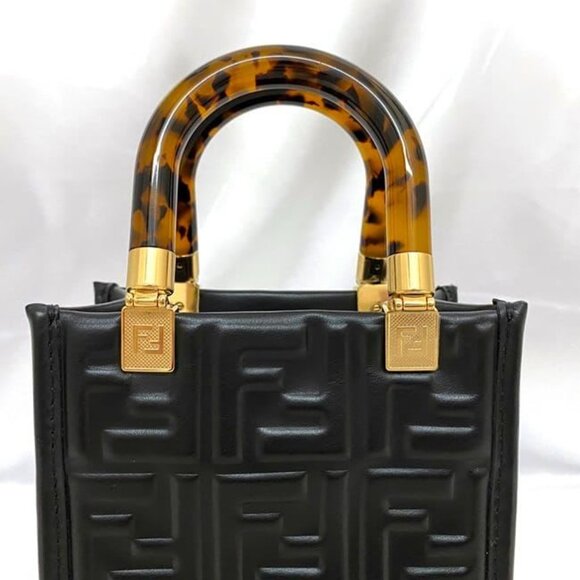 Fendi 2-Way Bag Sunshine Mini Black - Picture 6 of 10